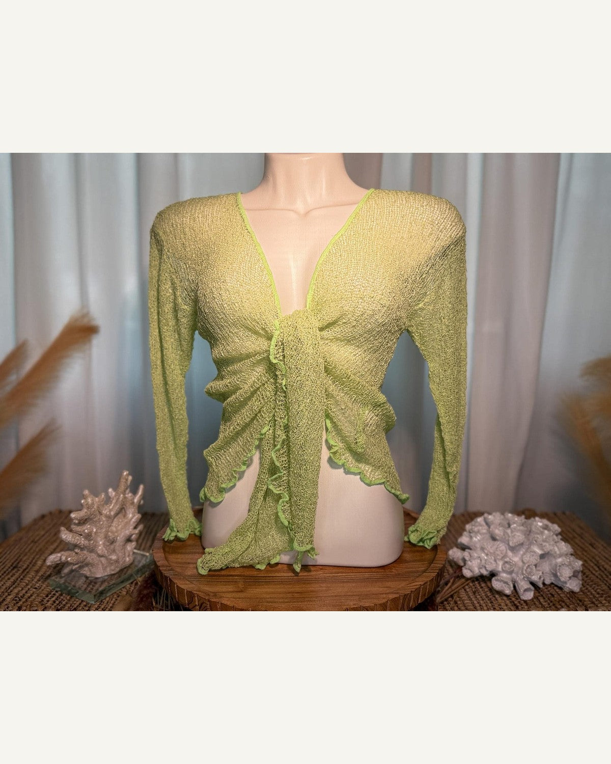 Ivory Sheer Knit Shrug product image 4
